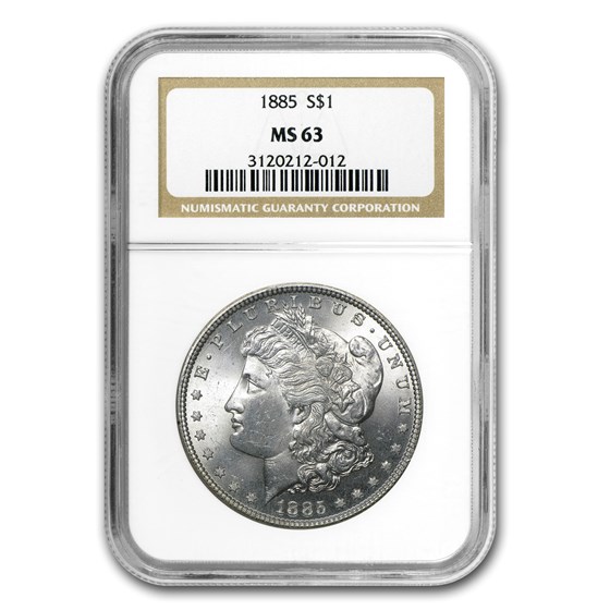 1885 Morgan Dollar MS-63 NGC 1885 Morgan Dollar MS-63 NGC
